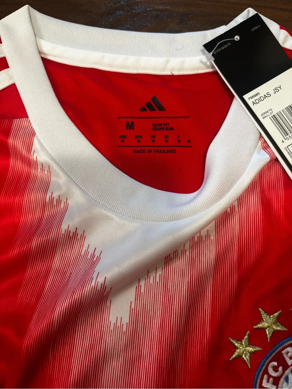 adidas Bayern Munich Home Jersey in Red and White